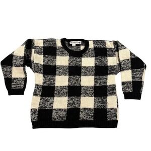Vintage Gap Clothing Co Sweater Mens Small 100% Wool Buffalo Plaid Checkered